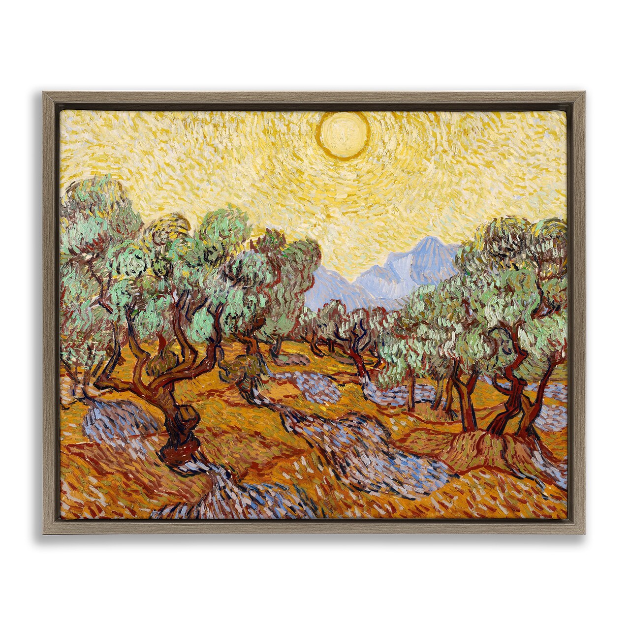 Stupell Industries Olive Trees Van Gogh Floating Frame, design by Vincent Van Gogh